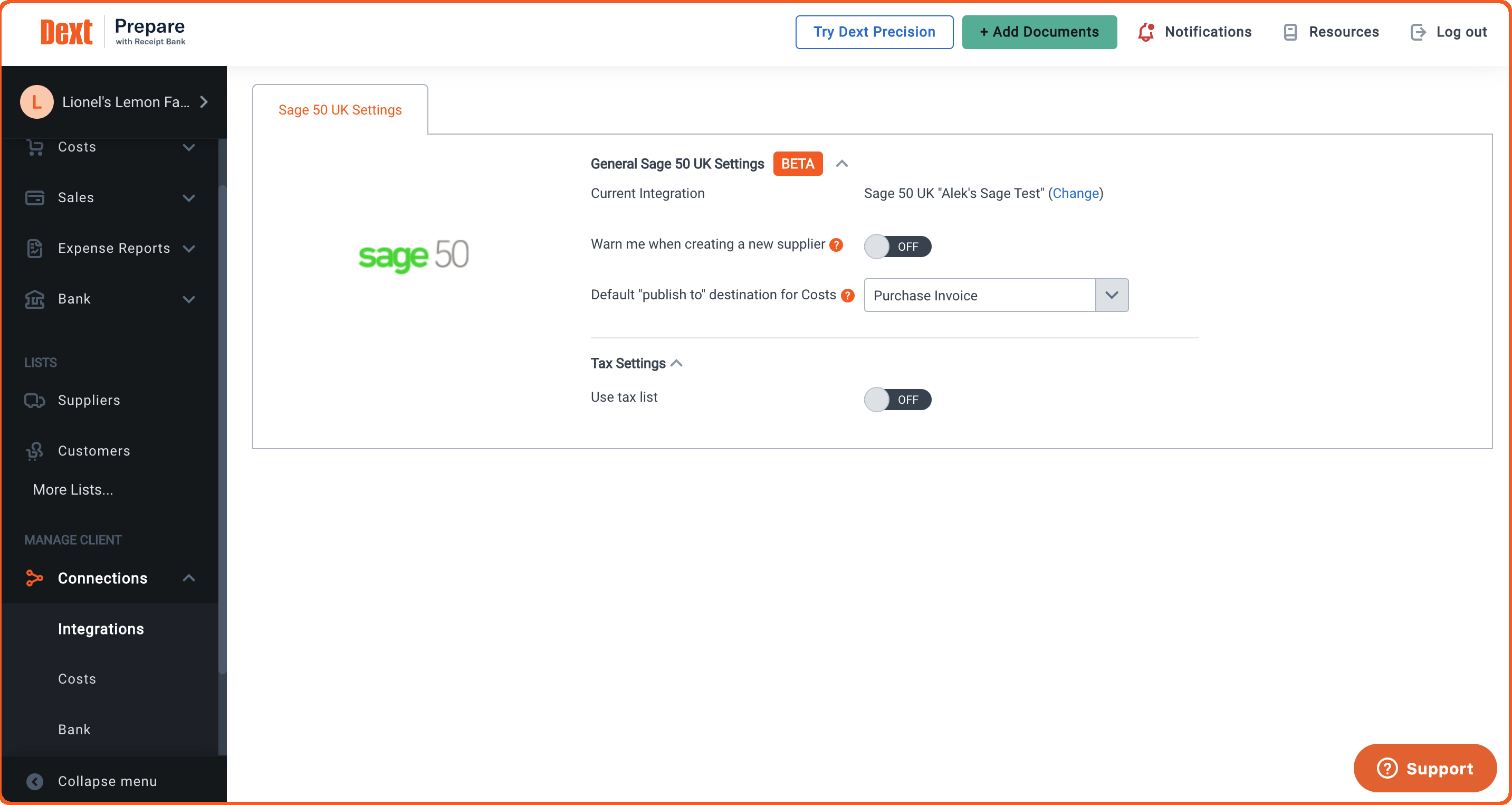 How To Publish Items To Sage Business Cloud Accounting - Dext Help